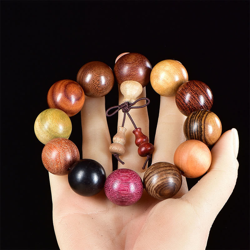 Buddha Stones 108 Koralików Wenge Drewno Mala Błogosławieństwo Medytacja Bransoletka - Bransoleta 20mm - image 8