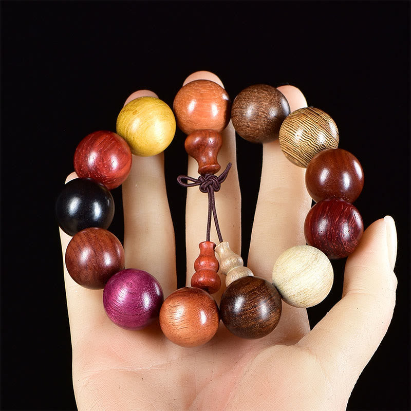 Buddha Stones 108 Koralików Wenge Drewno Mala Błogosławieństwo Medytacja Bransoletka - Bransoleta 18 mm - image 9