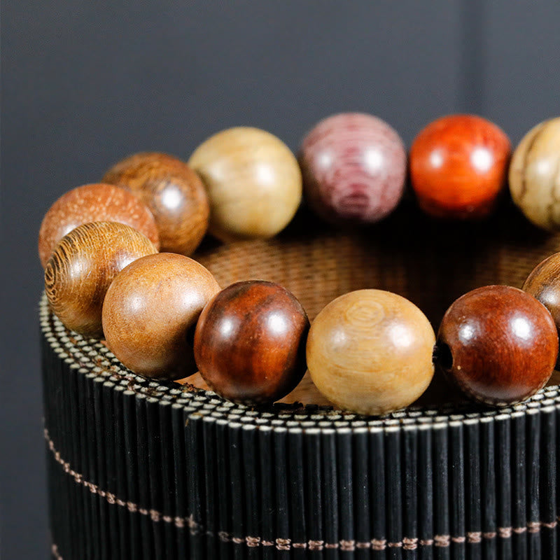 Buddha Stones 108 Koralików Wenge Drewno Mala Błogosławieństwo Medytacja Bransoletka - image 14