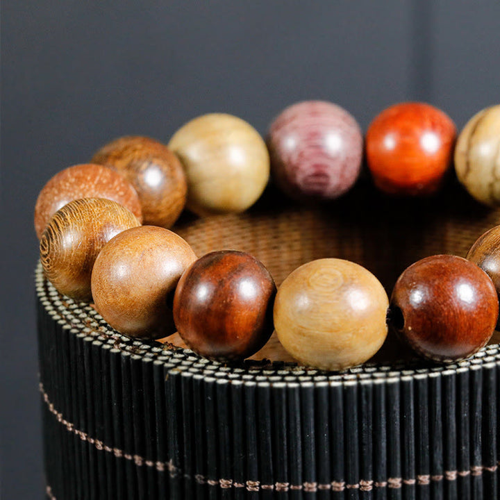 Buddha Stones 108 Koralików Wenge Drewno Mala Błogosławieństwo Medytacja Bransoletka - image 14