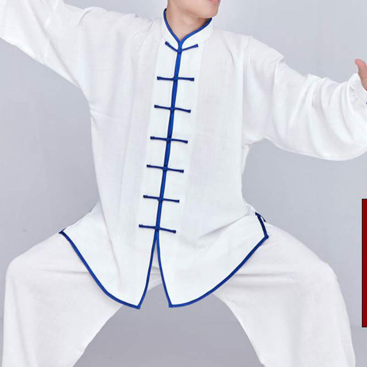 Buddha Stones Medytacja Zen Modlitwa Duchowa Tai Chi Qigong Praktyka Unisex Haft Odzież Zestaw - image 7