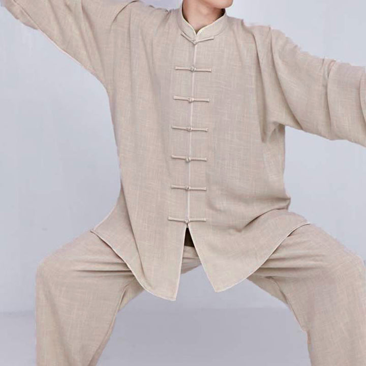 Buddha Stones Medytacja Zen Modlitwa Duchowa Tai Chi Qigong Praktyka Unisex Haft Odzież Zestaw - image 8