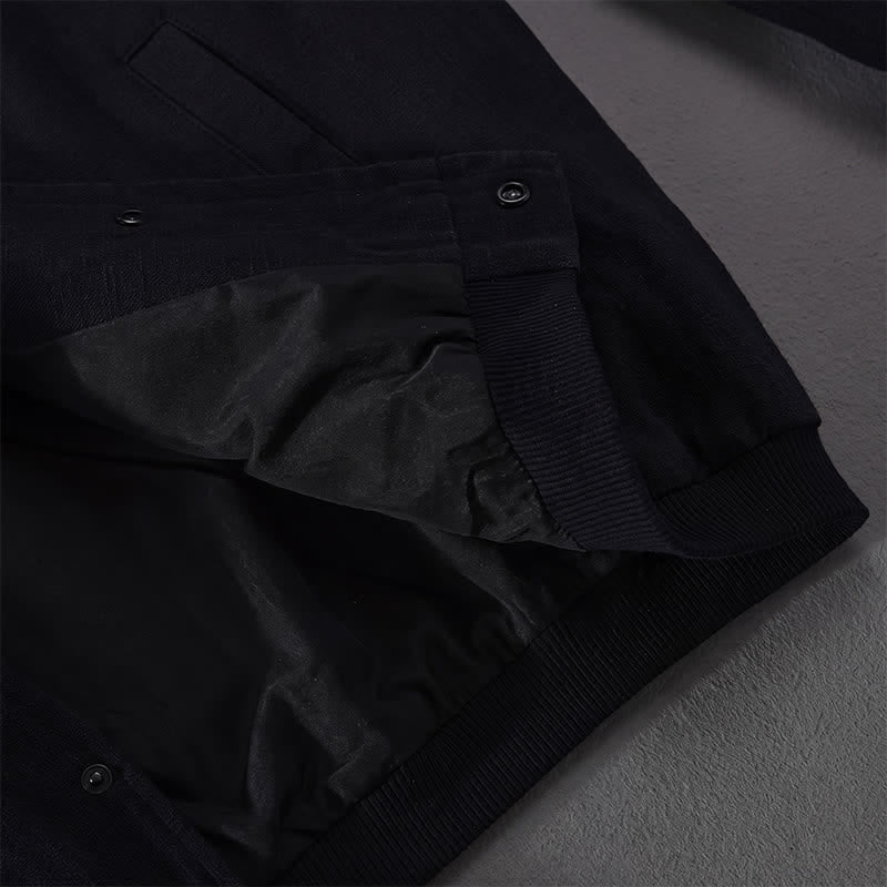 Buddha Stones Wiosenna, swobodna, minimalistyczna, męska kurtka zapinana na guziki i z kieszeniami - image 13