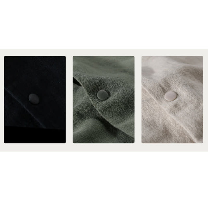Buddha Stones Wiosenna, swobodna, minimalistyczna, męska kurtka zapinana na guziki i z kieszeniami - image 24