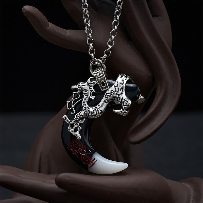 Buddha Stones Naszyjnik z wisiorkiem Dragon Strength Crescent - image 4