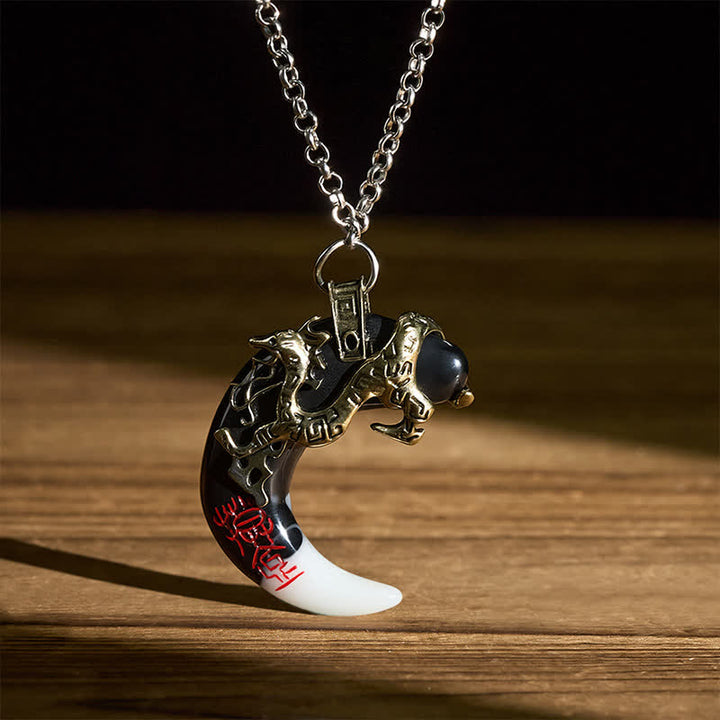 Buddha Stones Naszyjnik z wisiorkiem Dragon Strength Crescent - image 15