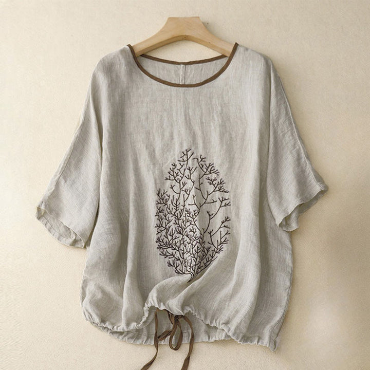 Buddha Stones , z krótkim rękawem i ściągaczem - Jasnoszary - US14, UK/AU18, EU46 (2XL) - image 0
