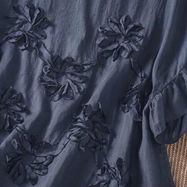 Buddha Stones Letnie, swobodne, boho, kwiatowe koszulki damskie z krótkim rękawem - image 11