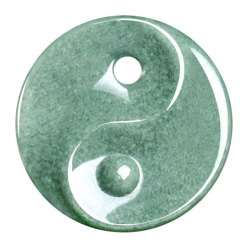 Buddha Stones Naszyjnik z plecionego sznurka z zielonego jadeitu Yin Yang Balance - image 10