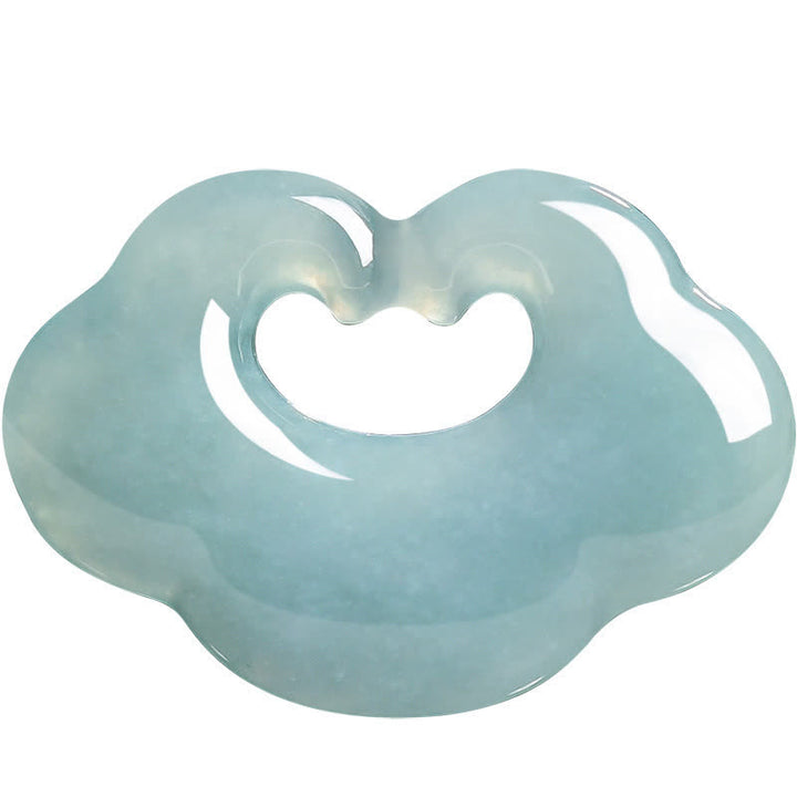 Buddha Stones Naszyjnik z zawieszką szczęścia w kształcie chmury Jade Ruyi w kształcie chińskiego zamka - image 9