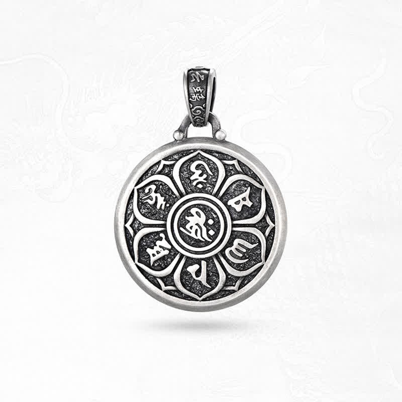 Buddha Stones Tybetański miedziany naszyjnik z krzyżem Vajra Om Mani Padme Hum, ugruntowujący mądrość - image 11