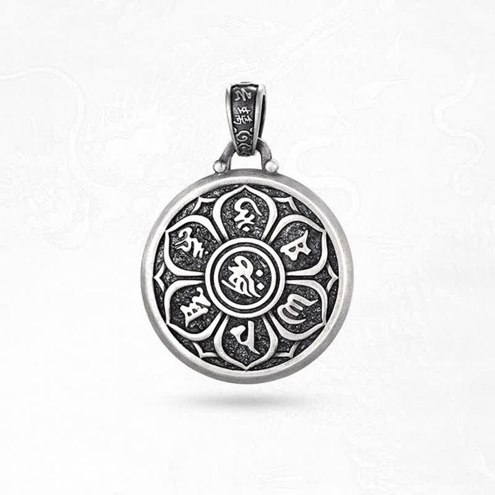 Buddha Stones Tybetański miedziany naszyjnik z krzyżem Vajra Om Mani Padme Hum, ugruntowujący mądrość - image 11