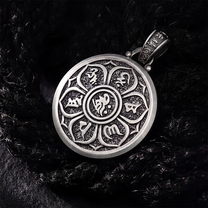 Buddha Stones Tybetański miedziany naszyjnik z krzyżem Vajra Om Mani Padme Hum, ugruntowujący mądrość - image 3