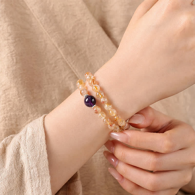 Buddha Stones Bransoletka z cytrynem Pi Xiu Abundance and Wealty Double Wrap - image 14
