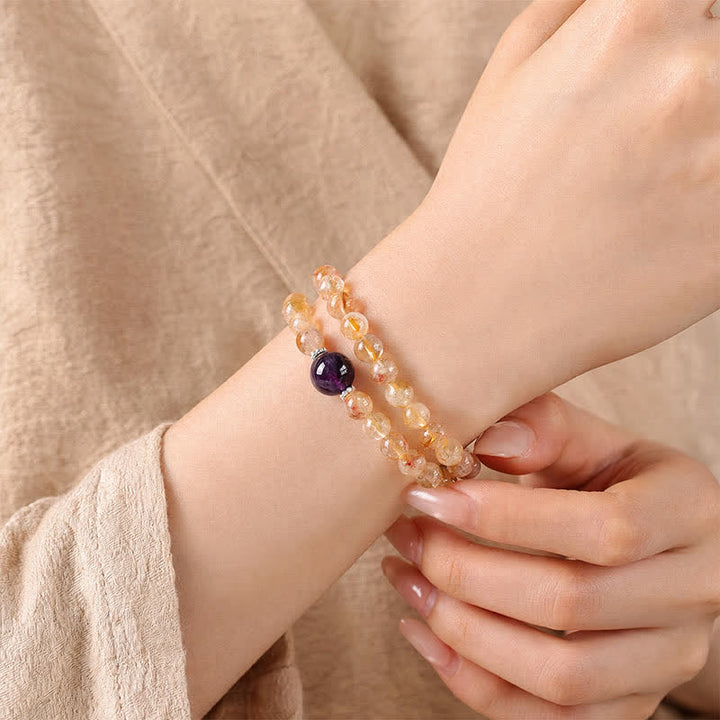 Buddha Stones Bransoletka z cytrynem Pi Xiu Abundance and Wealty Double Wrap - image 14