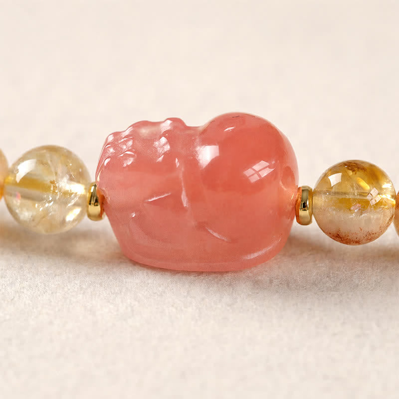 Buddha Stones Bransoletka z cytrynem Pi Xiu Abundance and Wealty Double Wrap - image 4