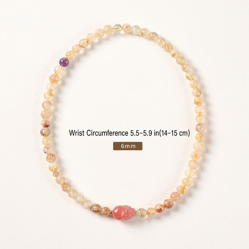 Buddha Stones Bransoletka z cytrynem Pi Xiu Abundance and Wealty Double Wrap - image 3