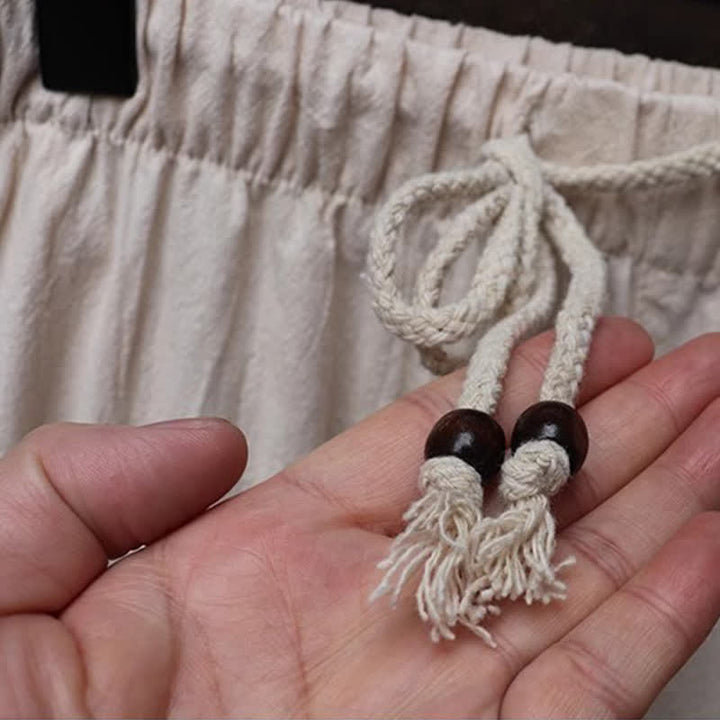 Buddha Stones 2 szt. wiosenno-letnia koszula w stylu Tang z kołnierzykiem stójkowym, spodnie, haft, solidna bawełniana męska tkanina do medytacji z kieszeniami - image 16