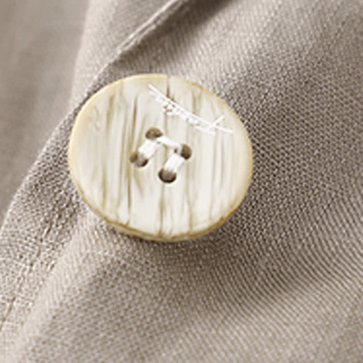 Buddha Stones Koszule damskie wiosenno-letnie, casualowe, minimalistyczne, z kieszeniami naszywanymi i solidnymi rękawami 3/4 i kieszeniami - image 17