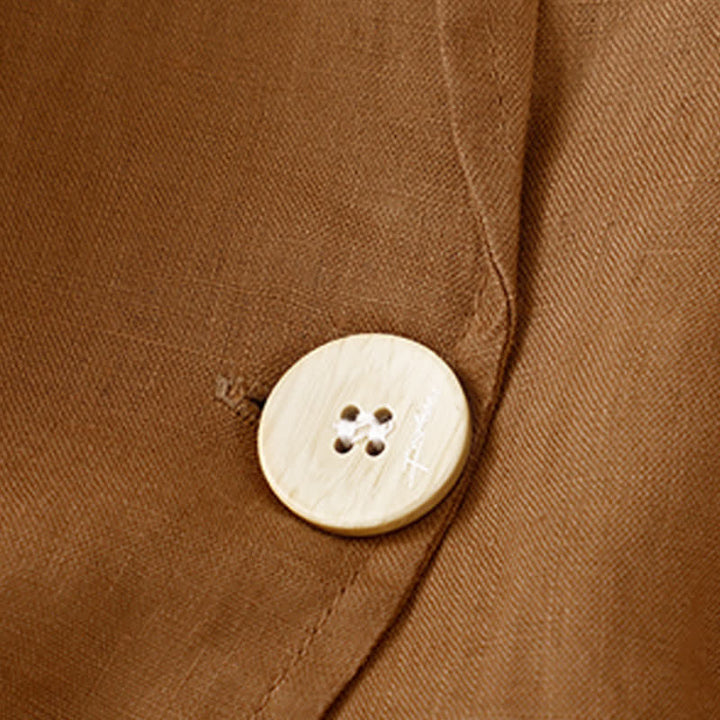 Buddha Stones Koszule damskie wiosenno-letnie, casualowe, minimalistyczne, z kieszeniami naszywanymi i solidnymi rękawami 3/4 i kieszeniami - image 3