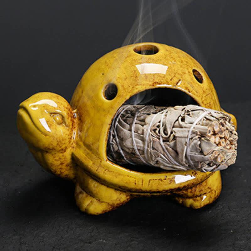 Buddha Stones Ceramic Turtle Endurance Kadzielnica - Żółty - image 11