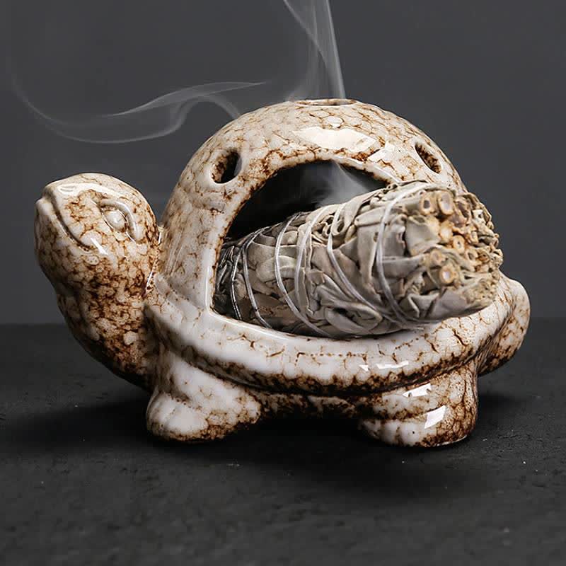 Buddha Stones Ceramic Turtle Endurance Kadzielnica - Beżowy - image 7
