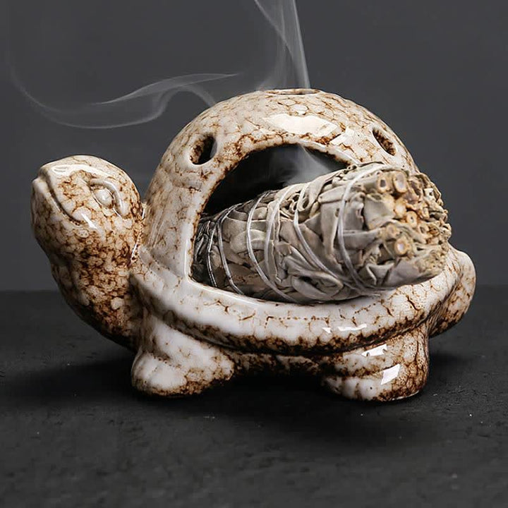 Buddha Stones Ceramic Turtle Endurance Kadzielnica - Beżowy - image 7