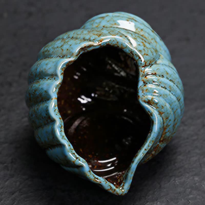 Buddha Stones Ceramiczne kadzielnice oczyszczające Shankha w kształcie muszli konchowej - image 2