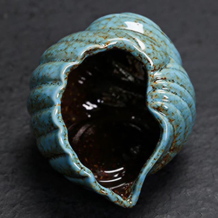 Buddha Stones Ceramiczne kadzielnice oczyszczające Shankha w kształcie muszli konchowej - image 2
