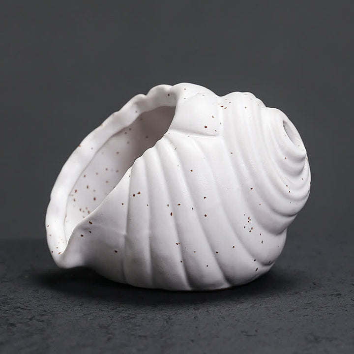 Buddha Stones Ceramiczne kadzielnice oczyszczające Shankha w kształcie muszli konchowej - image 8