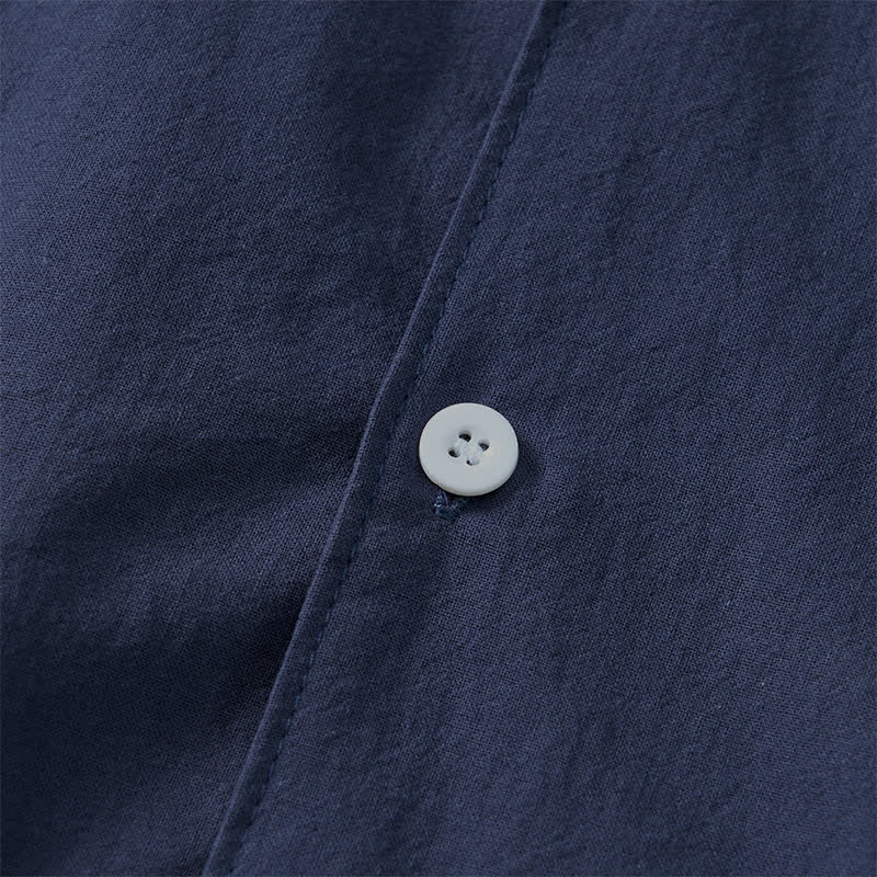 Buddha Stones Wiosenno-jesienne, minimalistyczne, klasyczne, zapinane na guziki, męskie koszule z długim rękawem - image 15