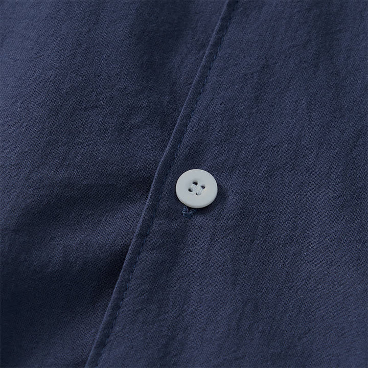 Buddha Stones Wiosenno-jesienne, minimalistyczne, klasyczne, zapinane na guziki, męskie koszule z długim rękawem - image 15