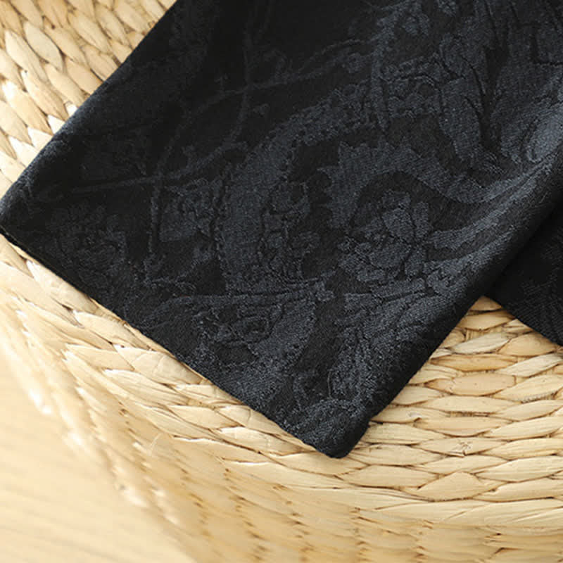 Buddha Stones Jesienne kimono damskie w stylu vintage ze ściągaczem i kwiatowym wzorem - image 13