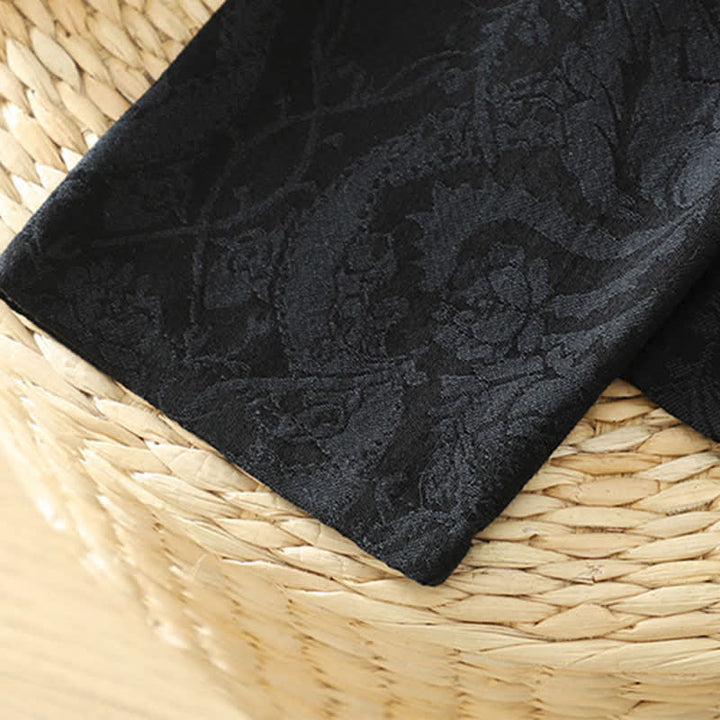 Buddha Stones Jesienne kimono damskie w stylu vintage ze ściągaczem i kwiatowym wzorem - image 13