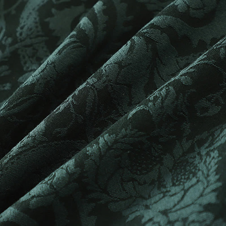 Buddha Stones Jesienne kimono damskie w stylu vintage ze ściągaczem i kwiatowym wzorem - image 7