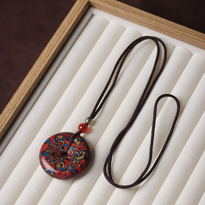 Buddha Stones Naszyjnik z plecionego sznurka Peace Buckle - Losowy wzór w kolorze czerwonym i niebieskim - image 10