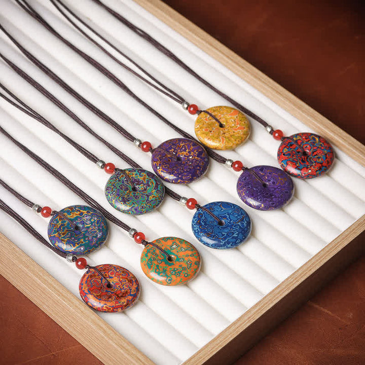 Buddha Stones Naszyjnik z plecionego sznurka Peace Buckle - image 0
