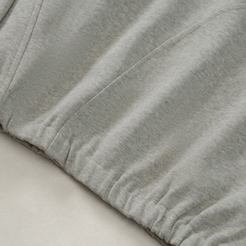 Buddha Stones Jesienno-zimowa, swobodna, minimalistyczna męska bluza z zamkiem błyskawicznym i kieszenią - image 14