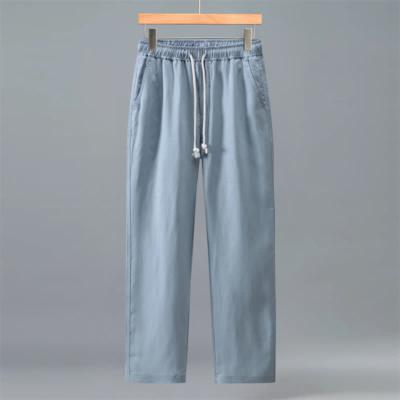 Buddha Stones 2 szt. wiosenno-jesienne, swobodne, zapinane na guziki, solidne spodnie koszulowe męskie do medytacji z kieszeniami - image 13