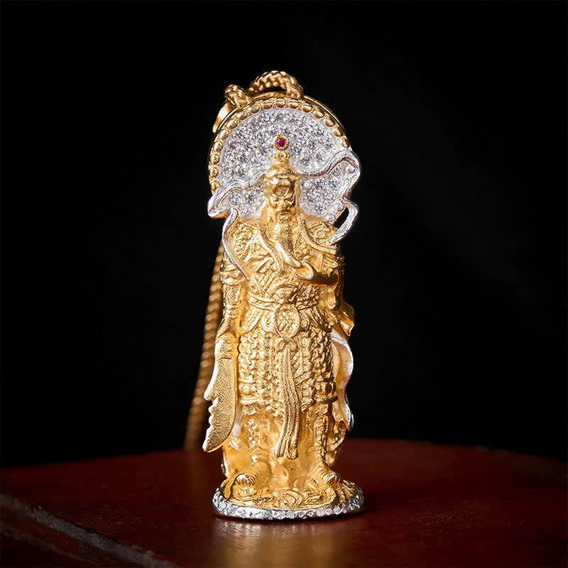 Buddha Stones Miedziany naszyjnik z wisiorkiem ochronnym i uziemieniem Lord Guan - Pan Guan (Lojalność ♥ Prawość) - image 0