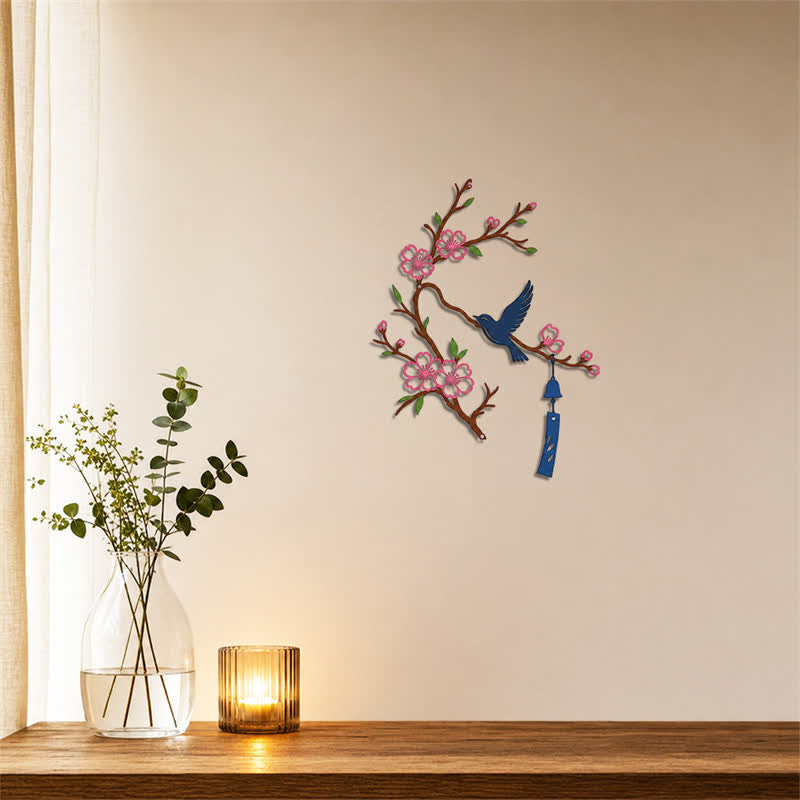 Buddha Stones Ptak i kwiat - gałąź, żelazo, symbole, sztuka ścienna - image 17