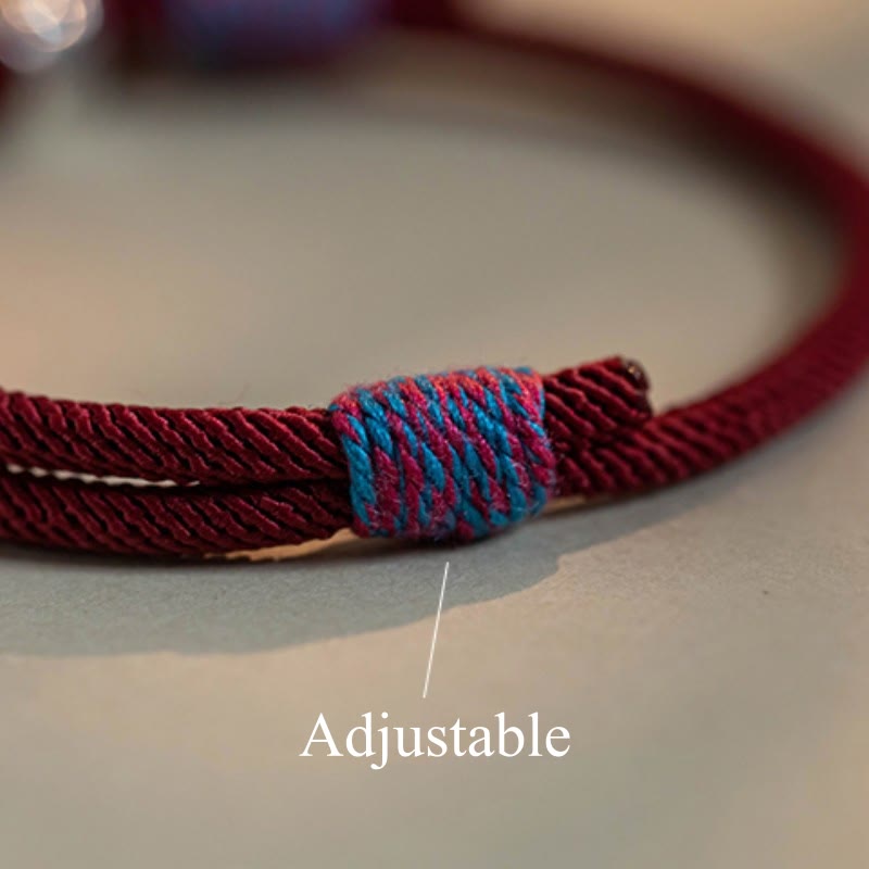 Buddha Stones 925 Srebro Sterling Tybetańskie Ręcznie Robione Om Mani Padme Hum Persimmon Charm Ochrona Szczęścia Bransoletka Pleciona - image 10