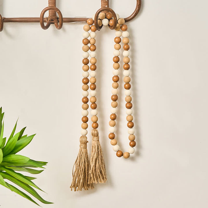 Buddha Stones Dekoracja w stylu boho z koralików i frędzli, sprzyjająca uważnemu życiu - image 20