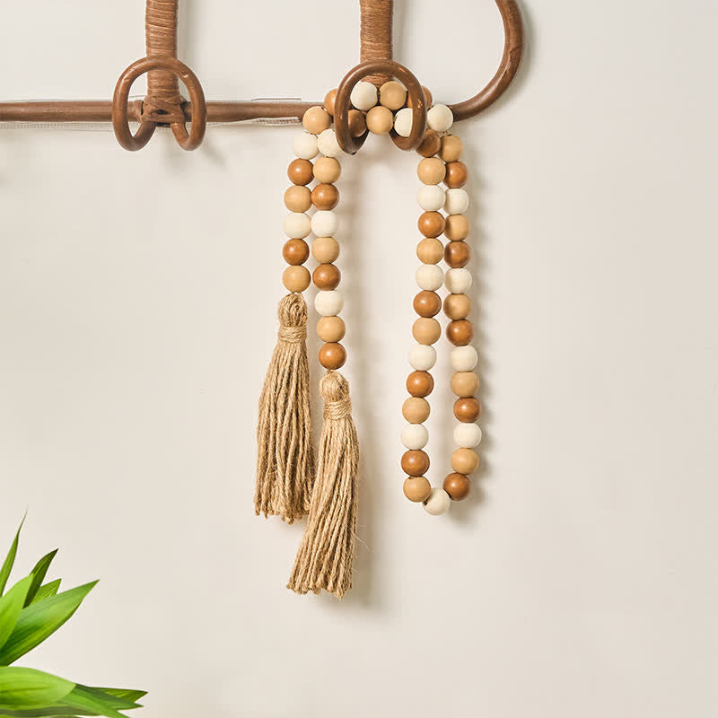 Buddha Stones Dekoracja w stylu boho z koralików i frędzli, sprzyjająca uważnemu życiu - image 13