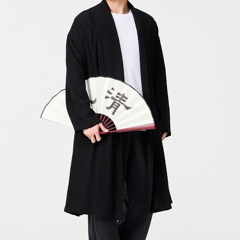 Buddha Stones Jesienne, minimalistyczne, retro, stylowe, solidne, męskie kimono - image 12