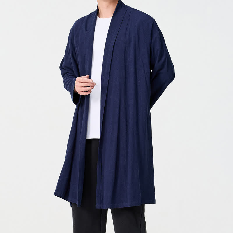 Buddha Stones Jesienne, minimalistyczne, retro, stylowe, solidne, męskie kimono - image 6