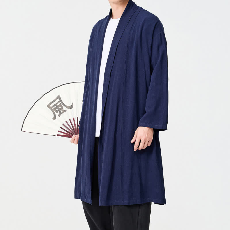 Buddha Stones Jesienne, minimalistyczne, retro, stylowe, solidne, męskie kimono - image 5