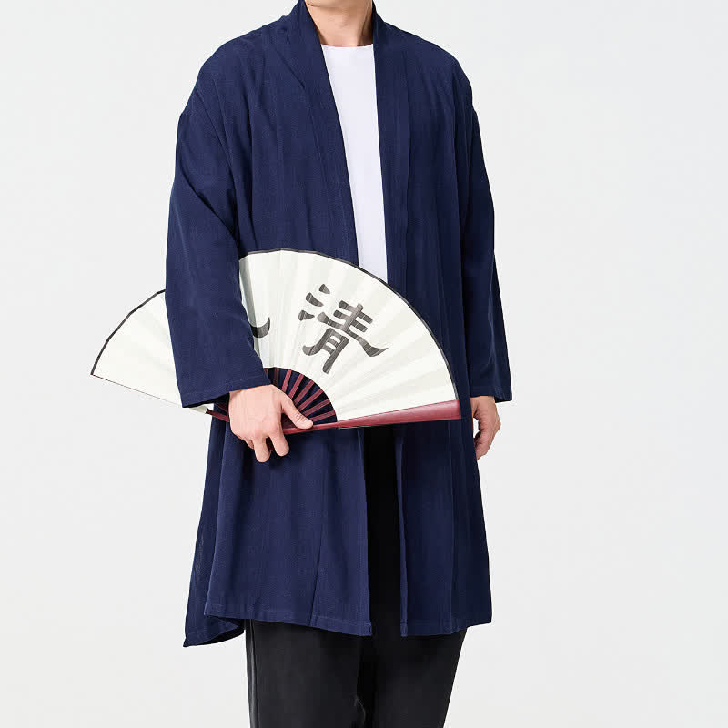 Buddha Stones Jesienne, minimalistyczne, retro, stylowe, solidne, męskie kimono - image 2