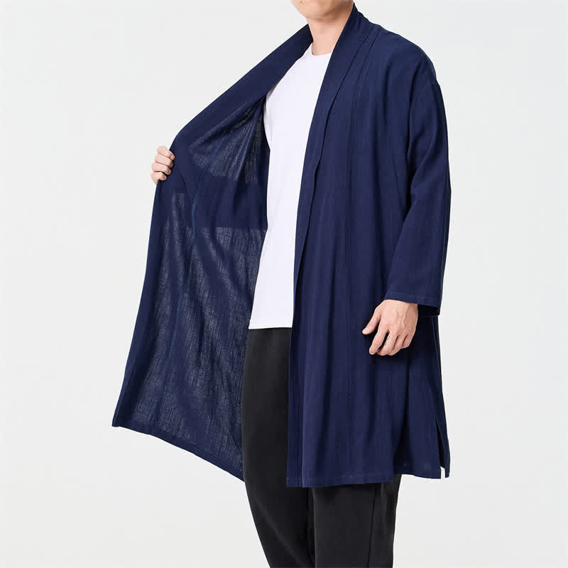 Buddha Stones Jesienne, minimalistyczne, retro, stylowe, solidne, męskie kimono - image 3