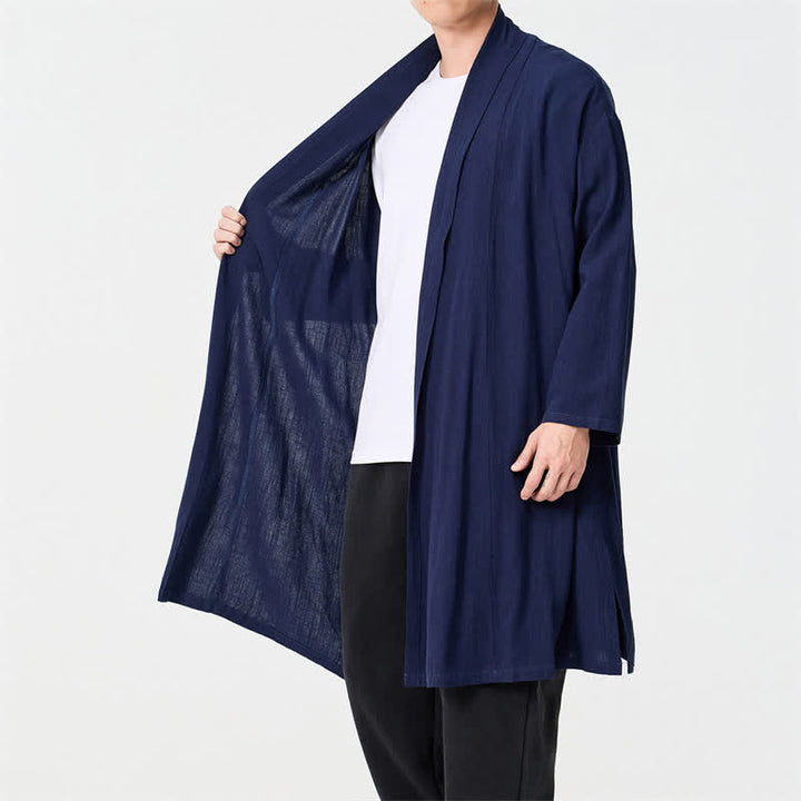 Buddha Stones Jesienne, minimalistyczne, retro, stylowe, solidne, męskie kimono - image 3